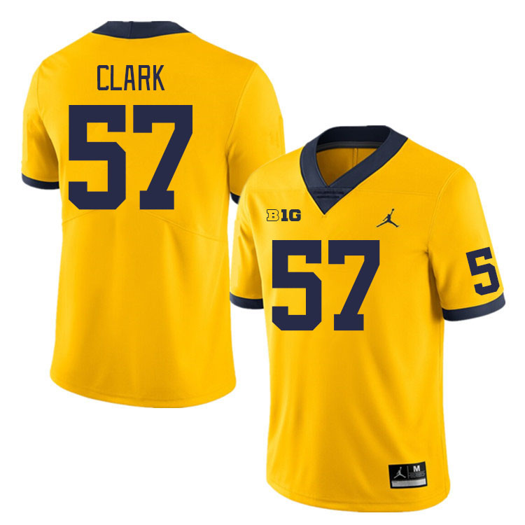 Michigan Wolverines #57 Frank Clark College Football Jerseys Stitched Sale-Maize
